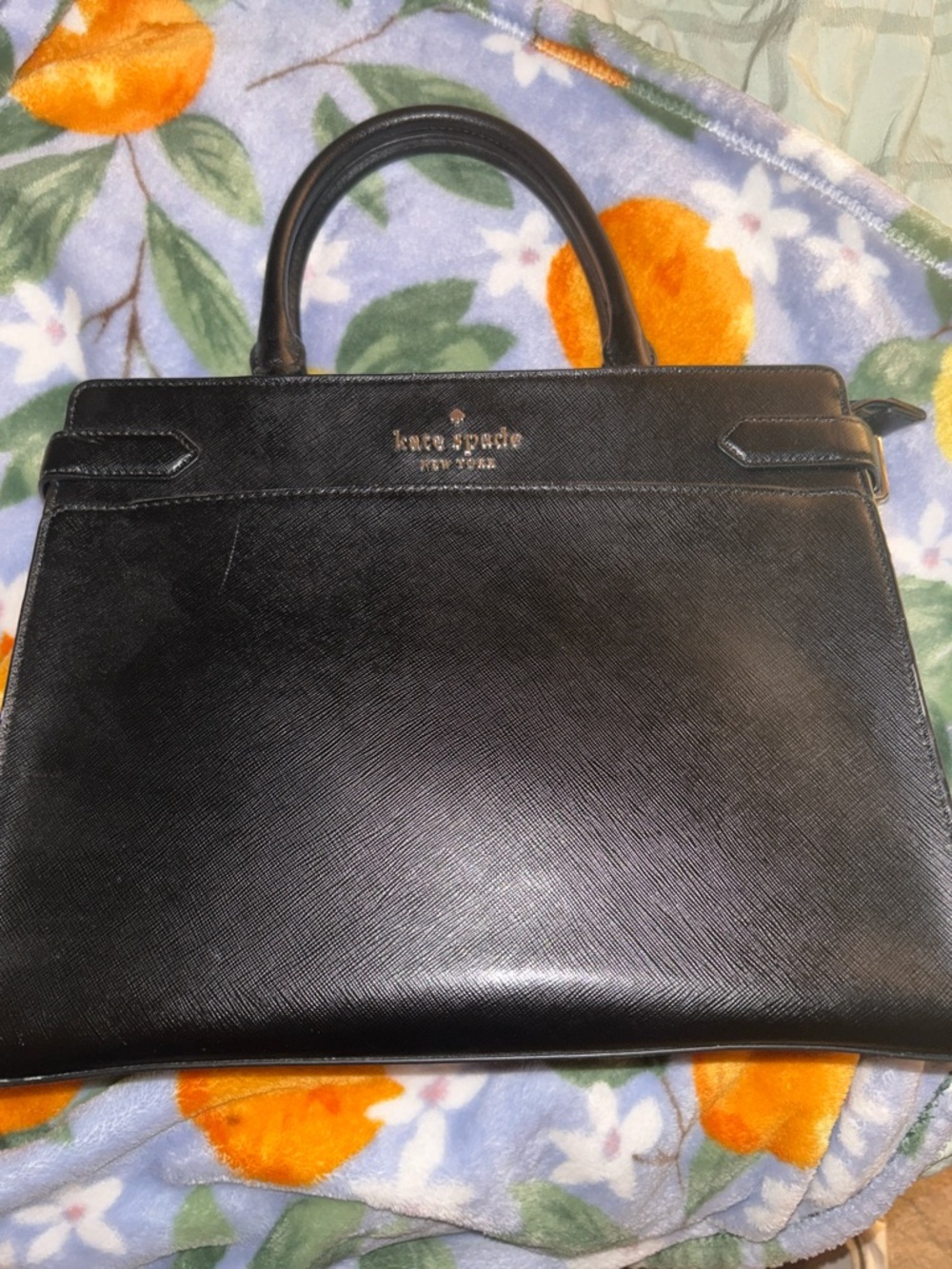 Kate Spade Black Leather Top-Handle Satchel